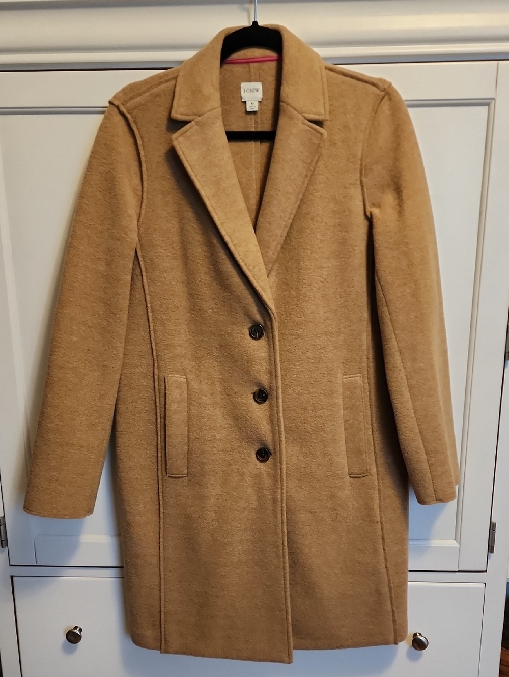 J. Crew Camel Tan Wool-Blend Single-Breasted Coat